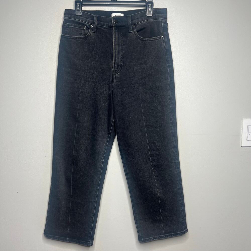 Pistola‎ High Rise Straight Ankle Jeans in Black Size 30 Stretch High-Waisted